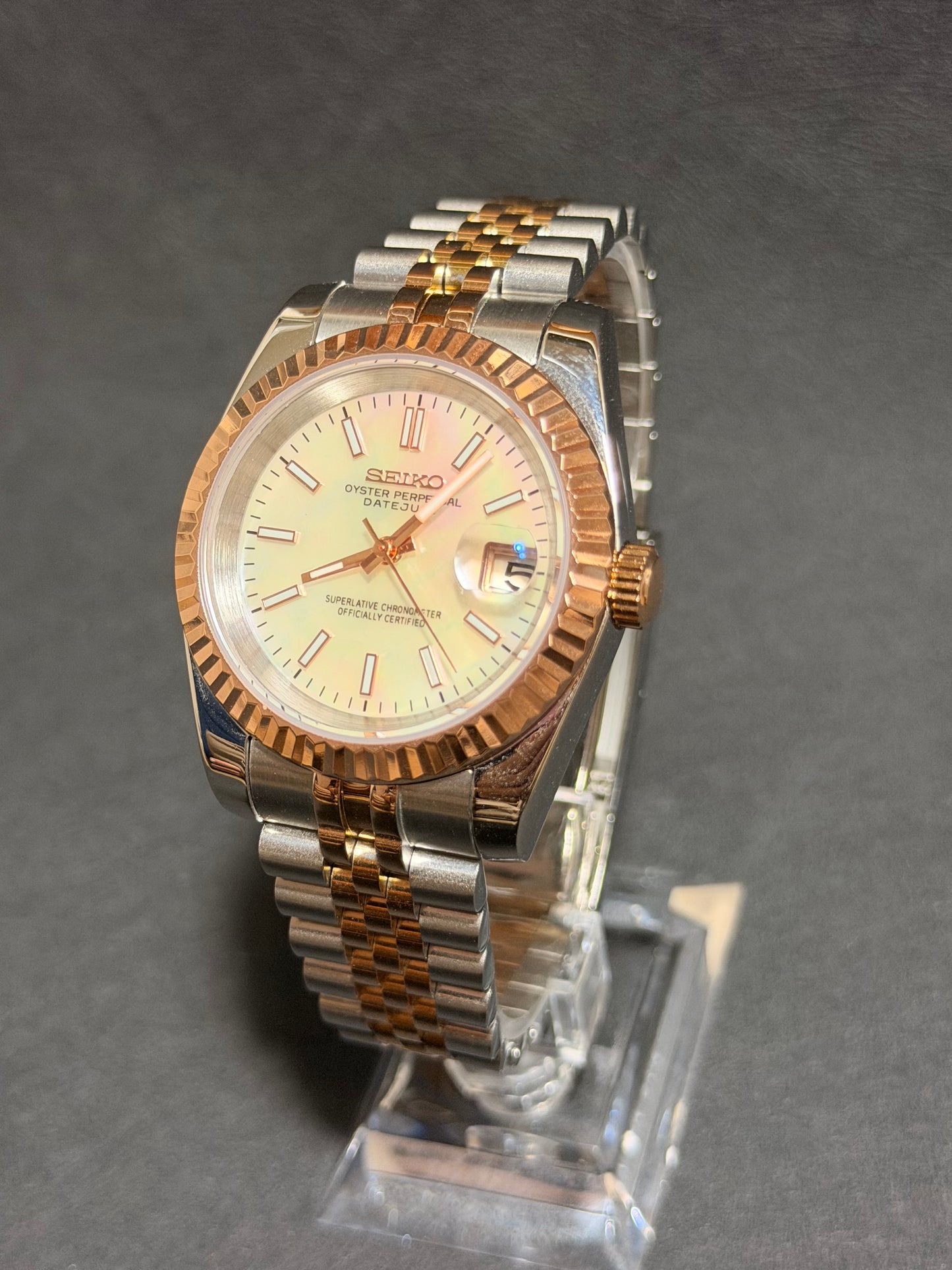 Rose Gold Pearl Datejust