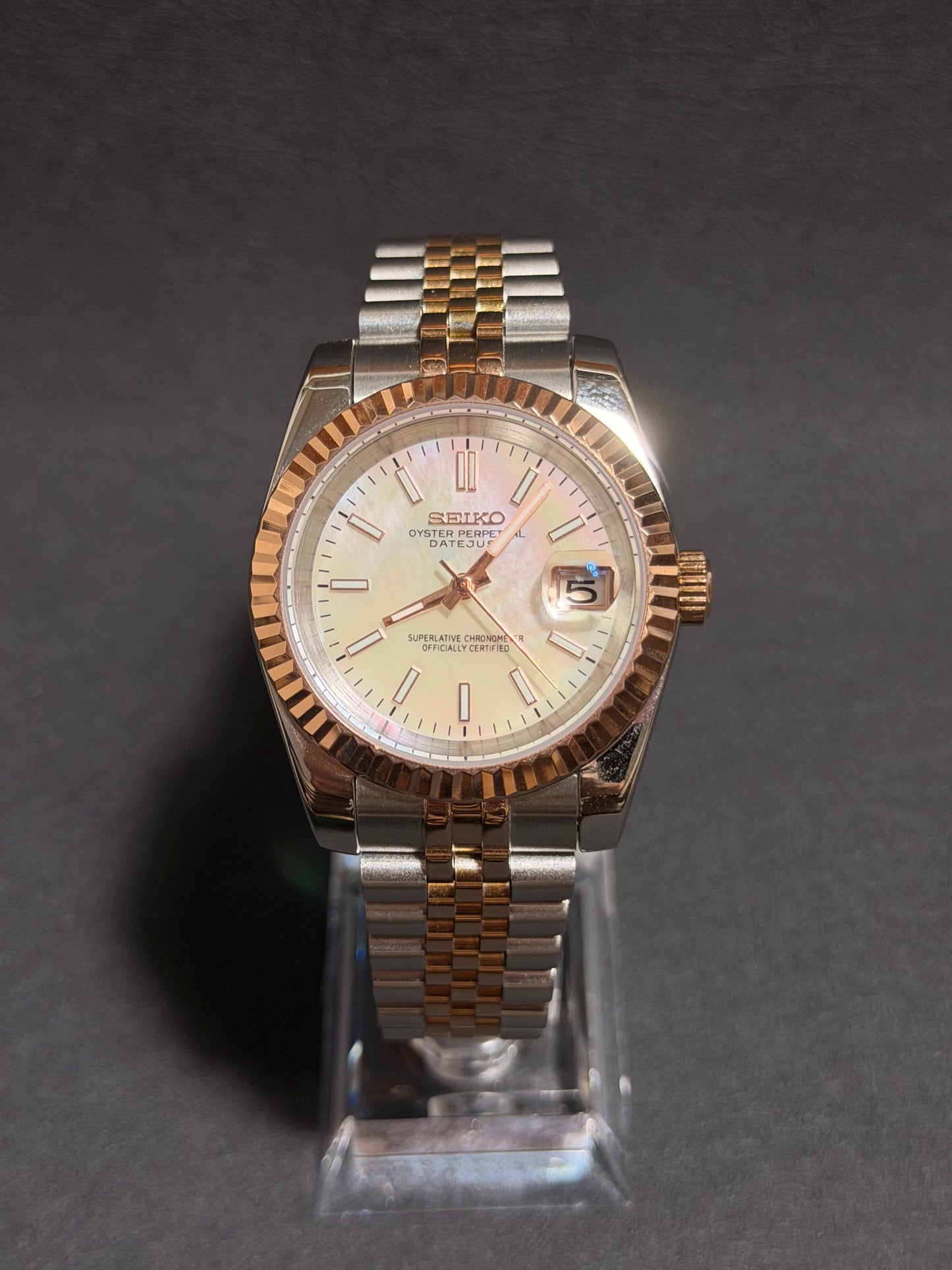 Rose Gold Pearl Datejust
